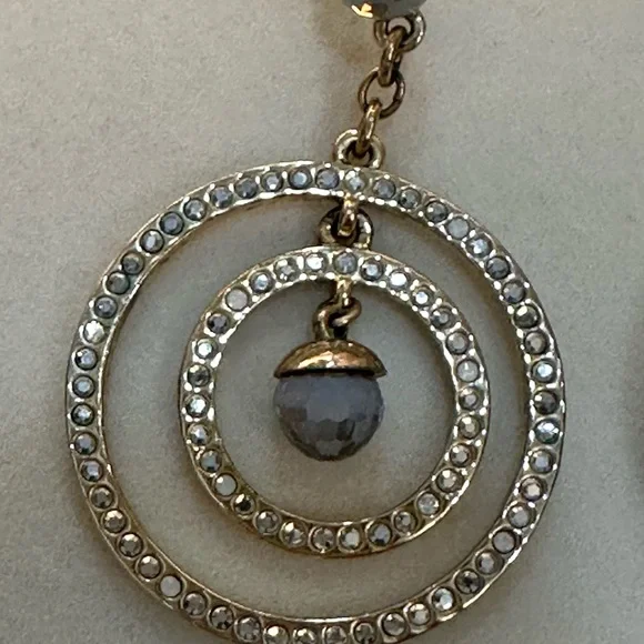 Swarovski Gold Crystal Earrings - Picture 3 of 10